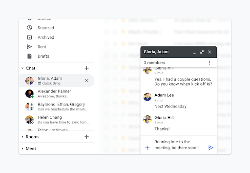 Google Chat will automatically suggest group chats based on Google Calendar