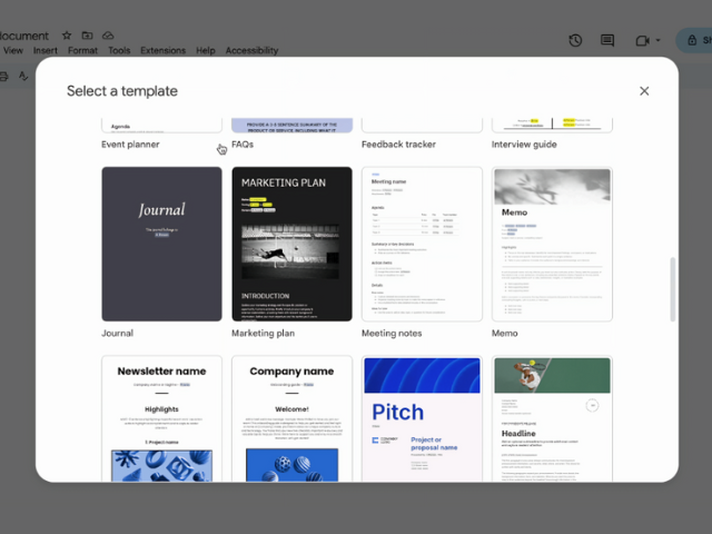 40 new templates in Google Docs