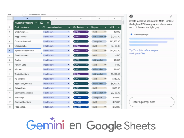 Gemini in Sheets: Generate charts and valuable insights