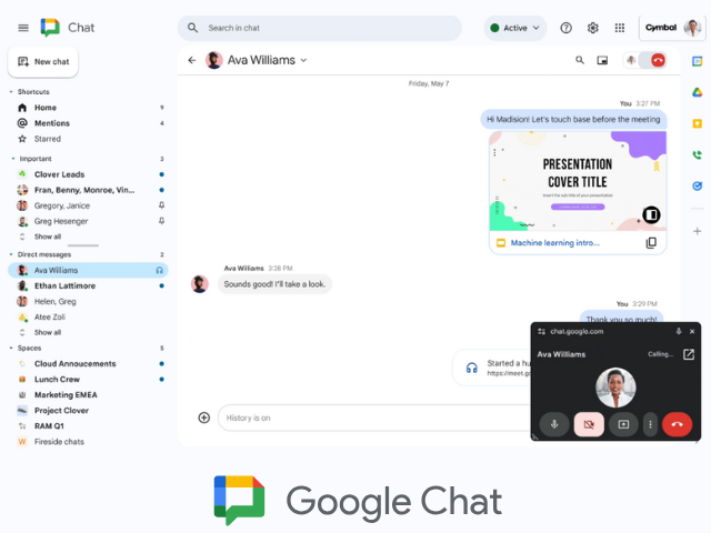 Huddles: Instant audio meetings in Chat