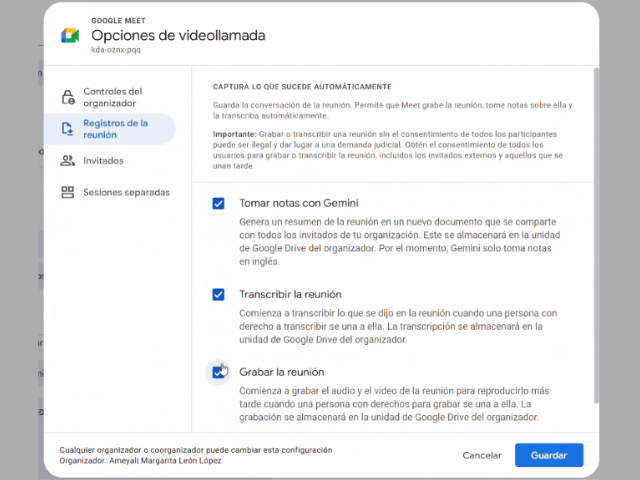Automate recording, transcription, and notes in Google Meet