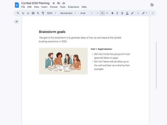 Create images with Gemini in Google Docs