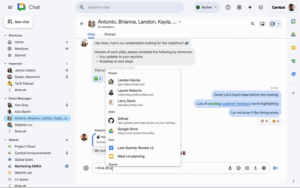 Learn how to use mentions in Google Chat more efficiently. Control who joins the conversation and enjoy an improved visual interface.