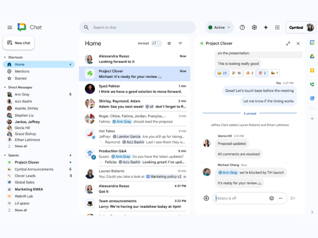 Split pane: Google Chat’s new view