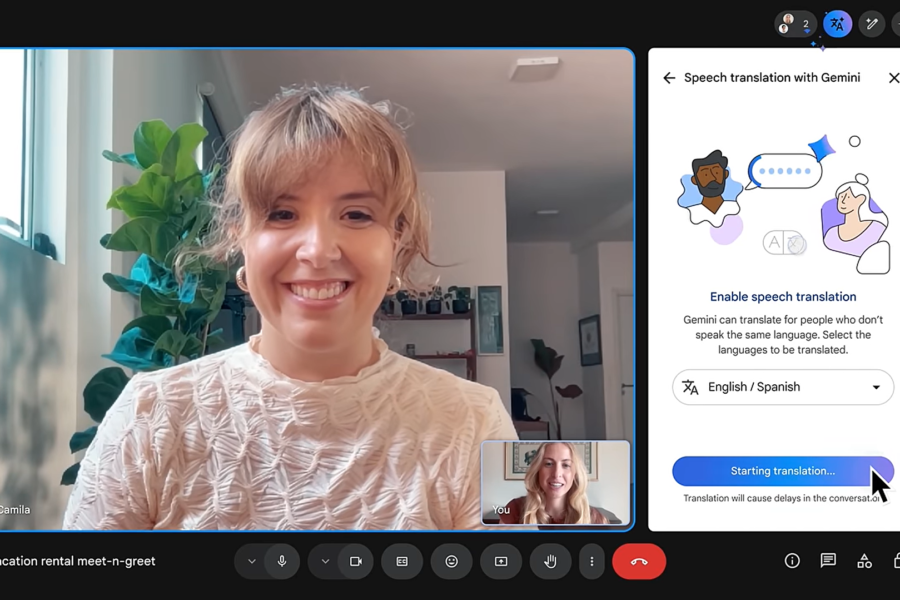 The latest Google Meet update integrates simultaneous voice translation. Optimize your meetings and expand your business with Google Workspace.