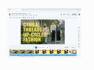 Editing a commercial video through Google Vids.