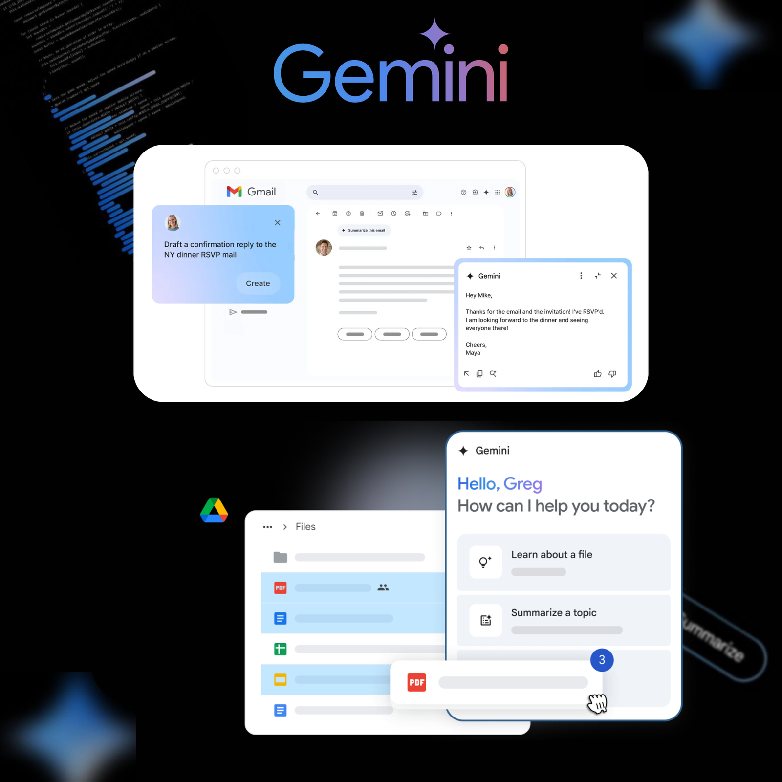 Master Gemini: AI-powered Summarization and Search in Gmail and Drive