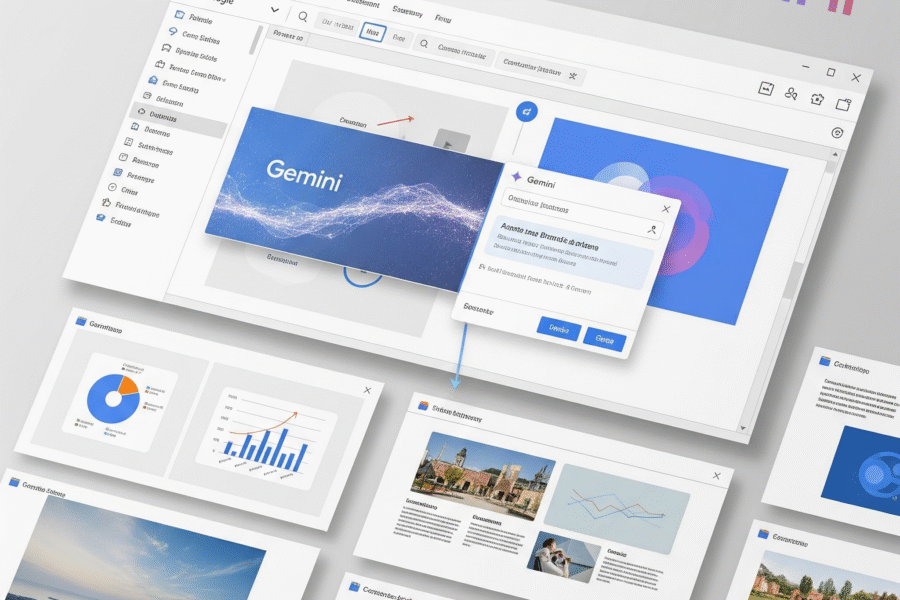 Gemini helps you create presentations in Google Slides.