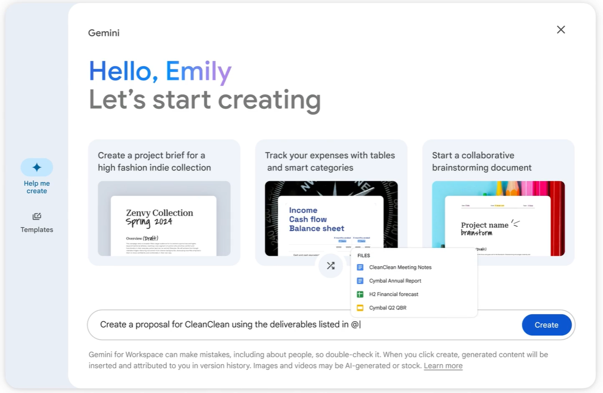 What else can Gemini do in Google Docs?