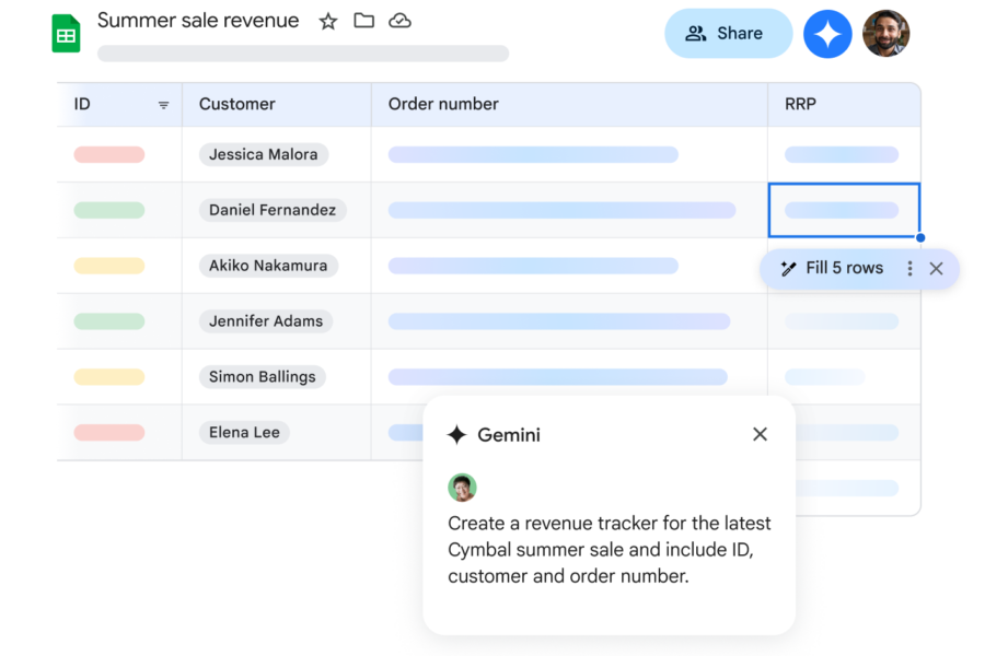 Analyze your data in Google Sheets and gain valuable insights with Gemini.