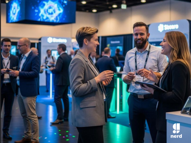 Networking during the coffee break at the Google Workspace & Gemini AI expo organized by G Nerd.