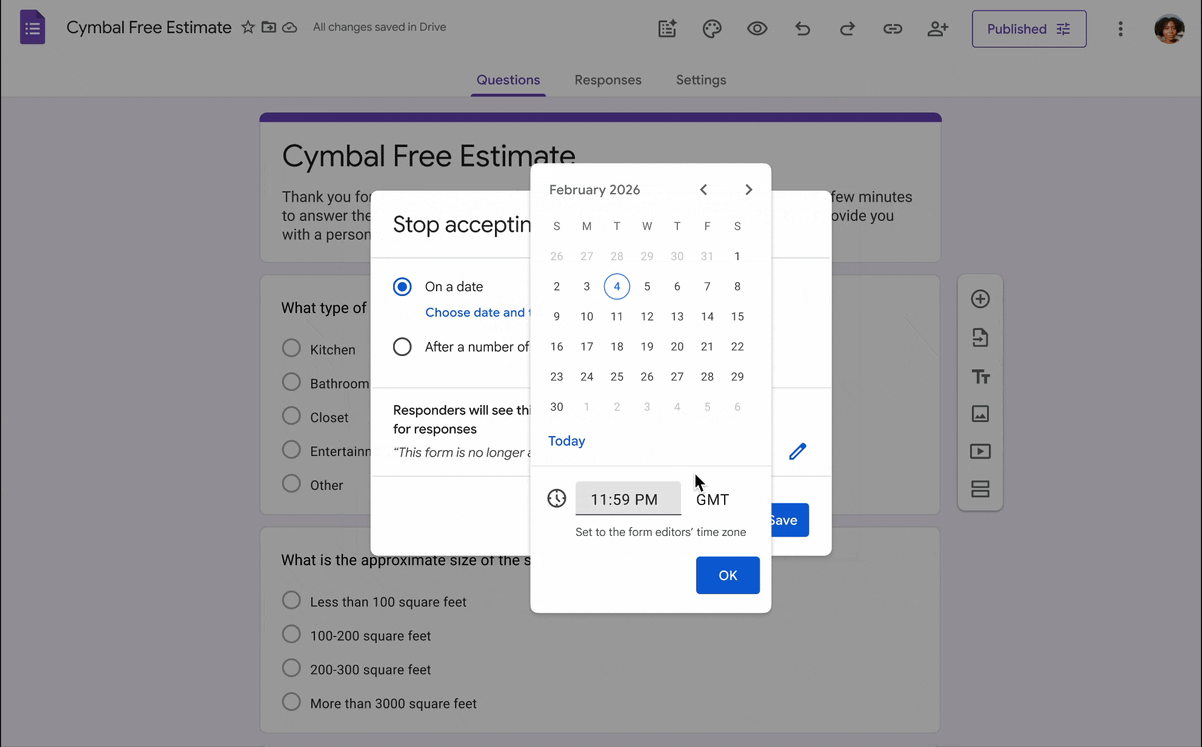 Goodbye to Manual Control: How to Schedule Automatic Closure in Google Forms
