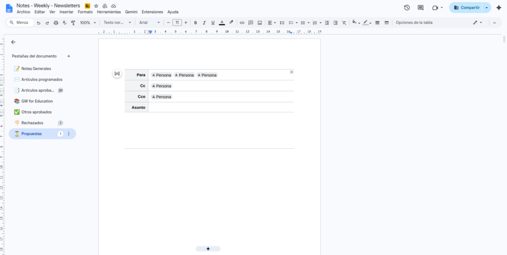 Learn how to write emails using Google Docs