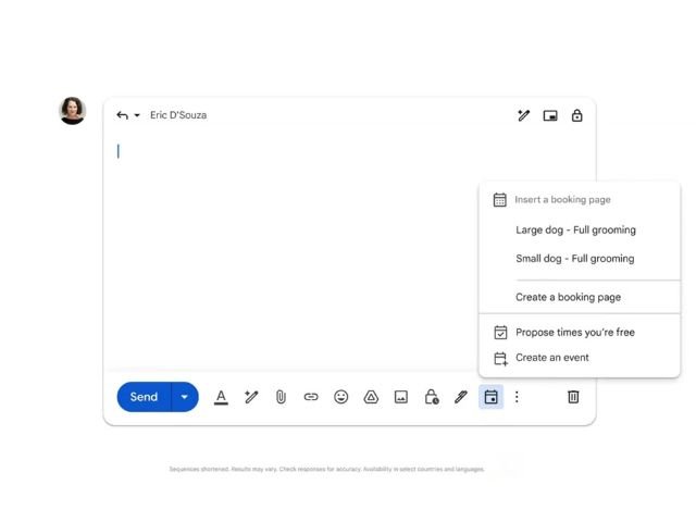 How to send your Google Calendar booking link from Gmail