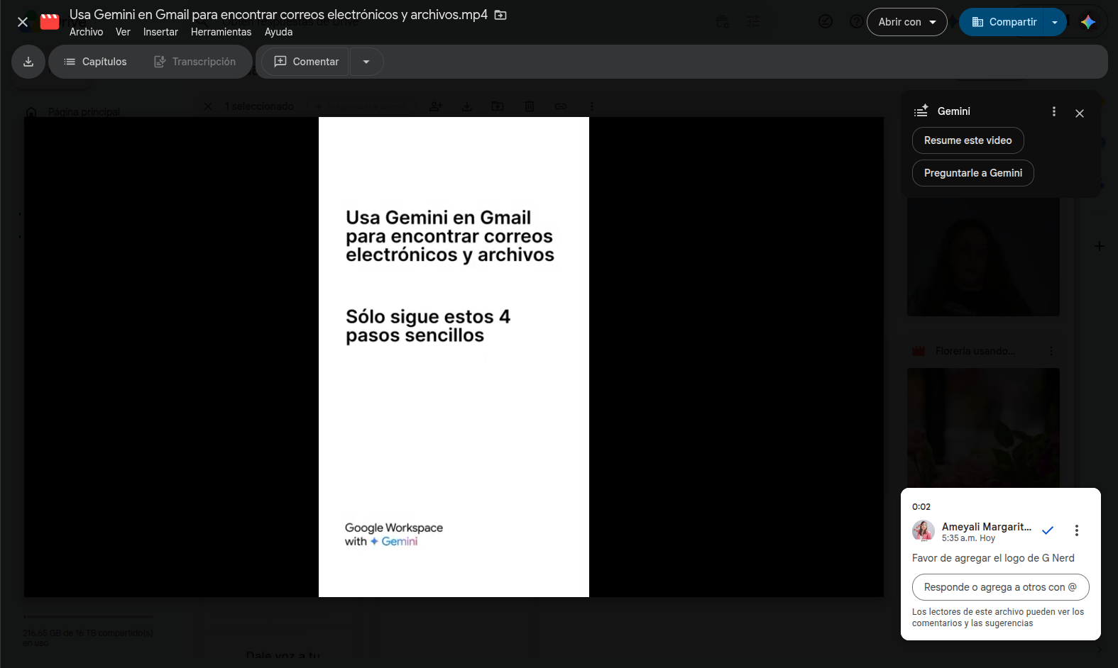 Google Drive adds timestamped comments